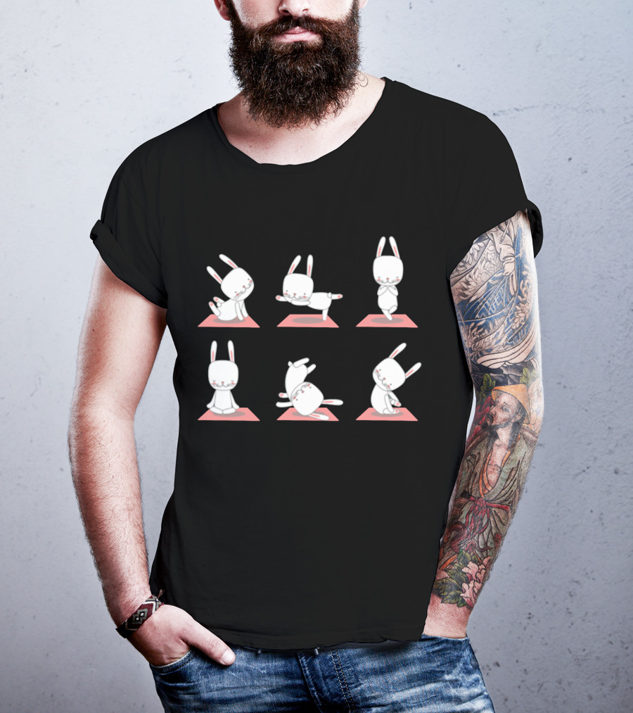 Bunny Yoga Funny Rabbits In Cute Yoga Poses T-Shirt
