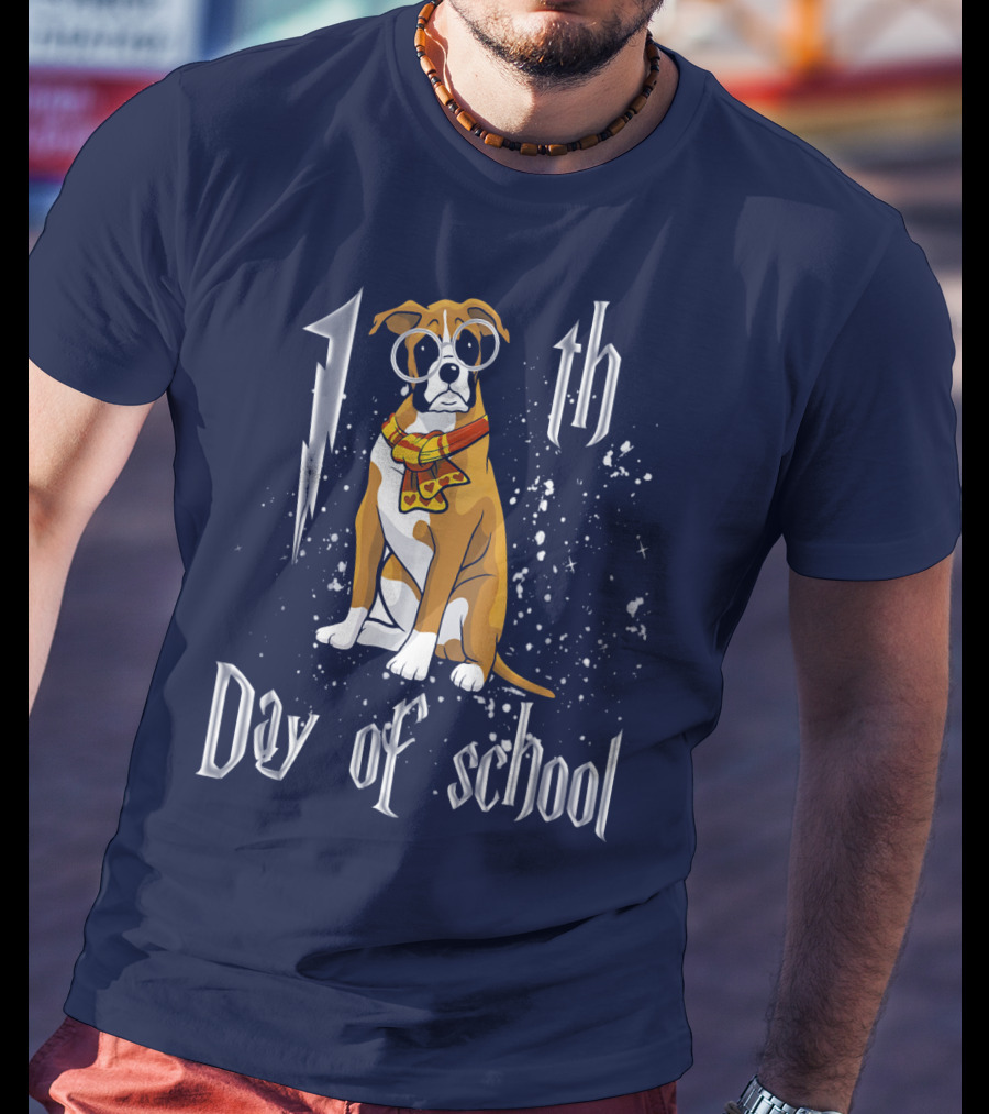 1th Day Of School Boxer Dog T-Shirt