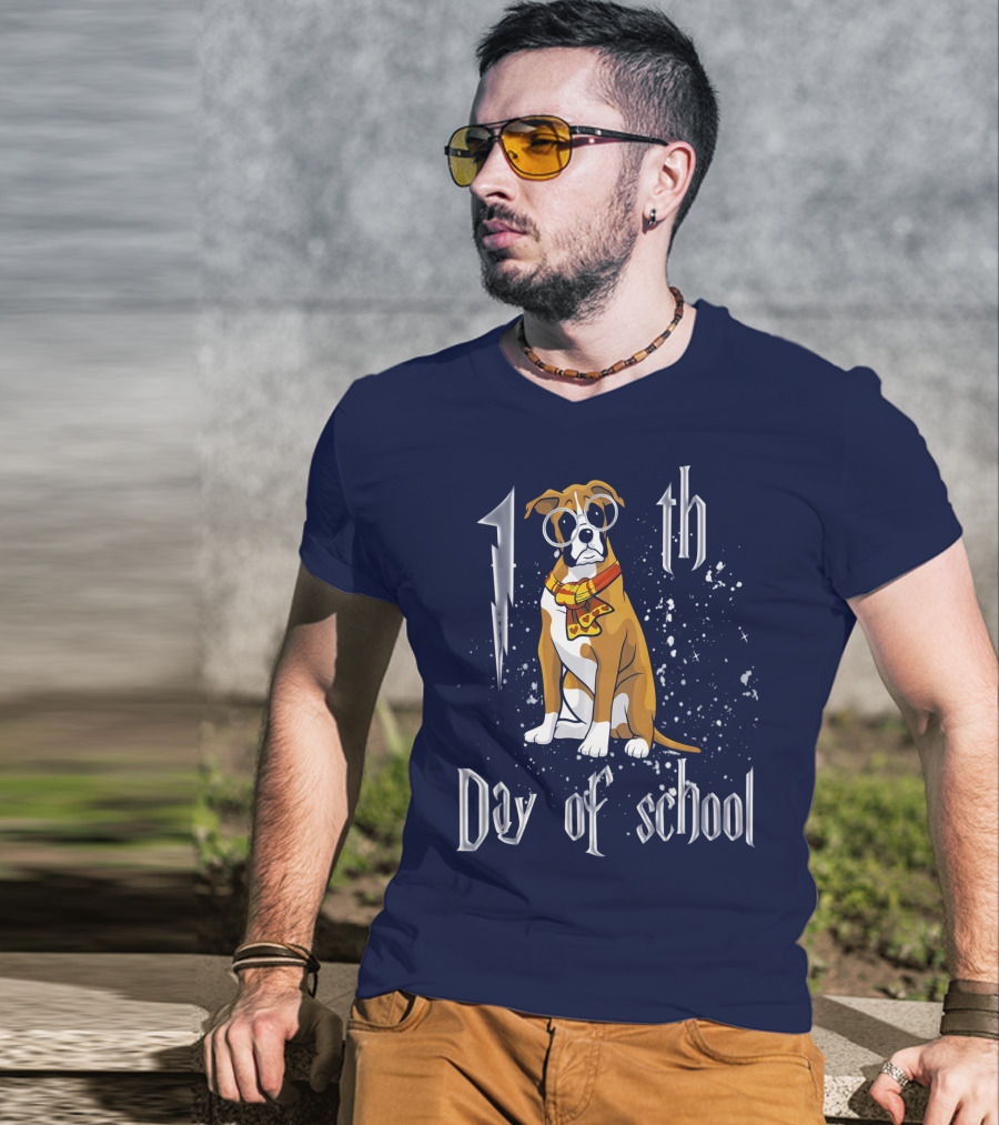 1th Day Of School Boxer Dog T-Shirt