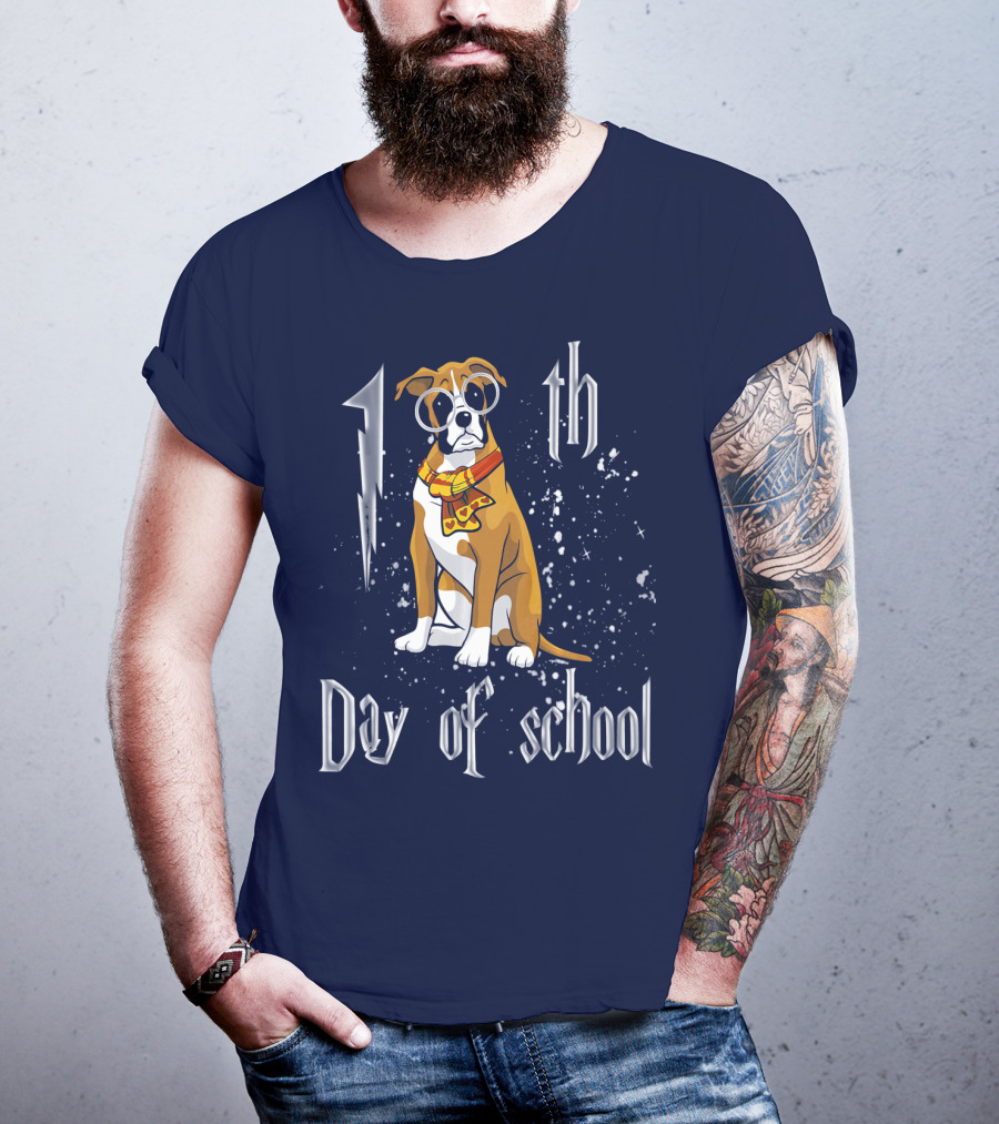 1th Day Of School Boxer Dog T-Shirt