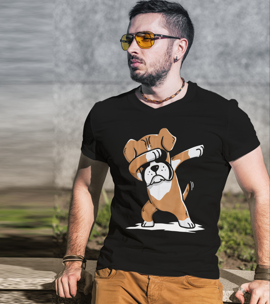 Boxer Dabbing Funny Dog Dab Move Playful Pose T-Shirt