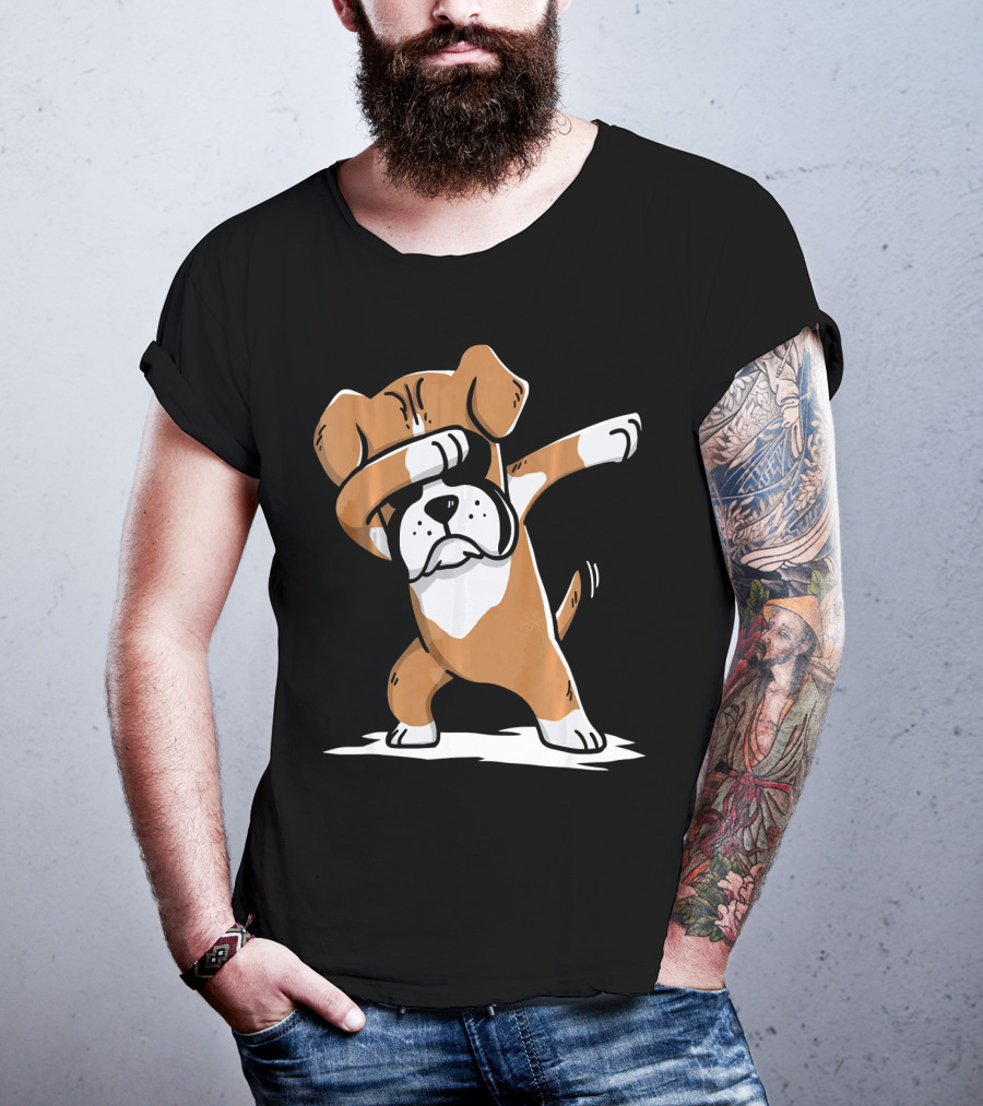 Boxer Dabbing Funny Dog Dab Move Playful Pose T-Shirt