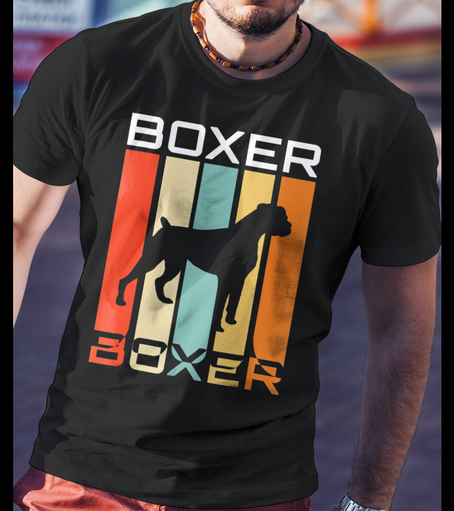 Boxer Dog Retro 70s Vintage Boxer T-Shirt