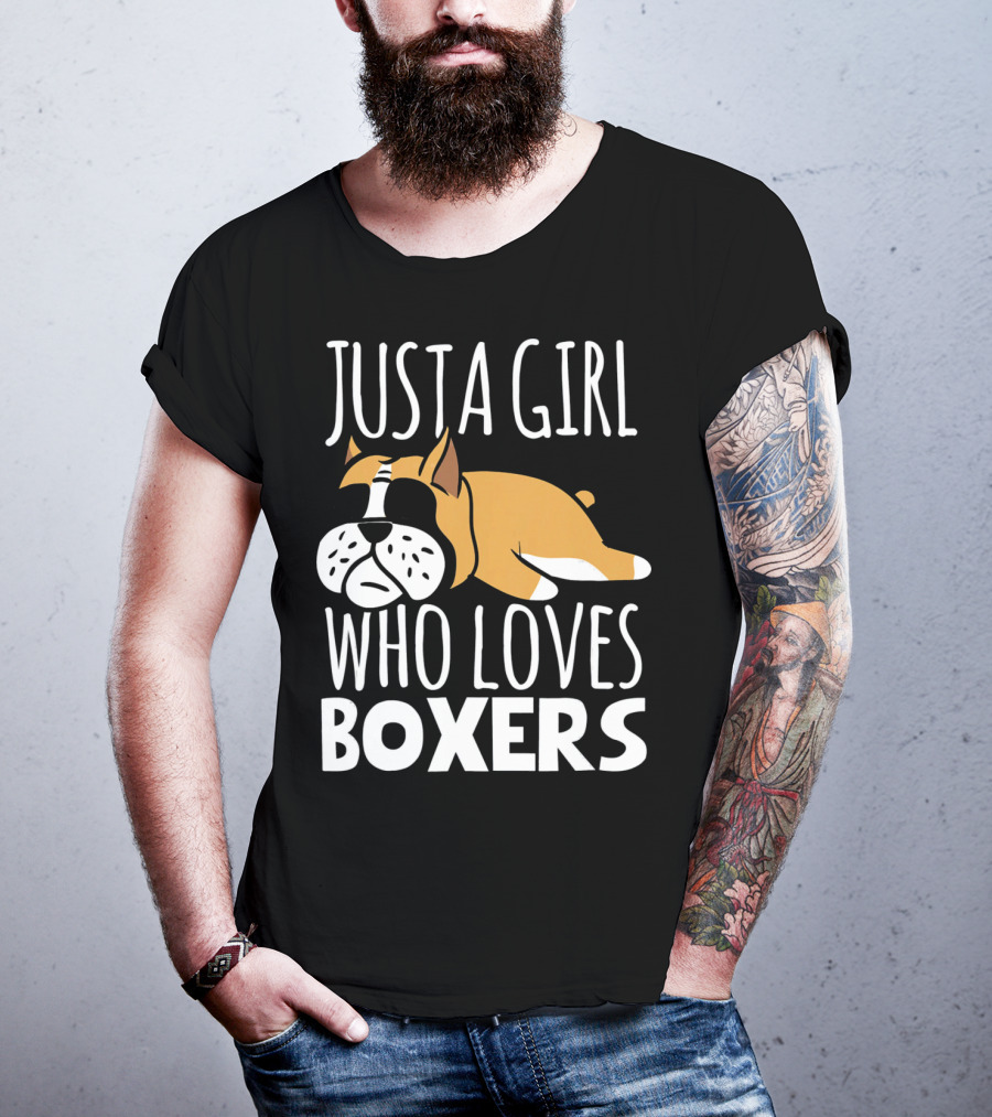 Just A Girl Who Loves Boxers Bulldog T-Shirt