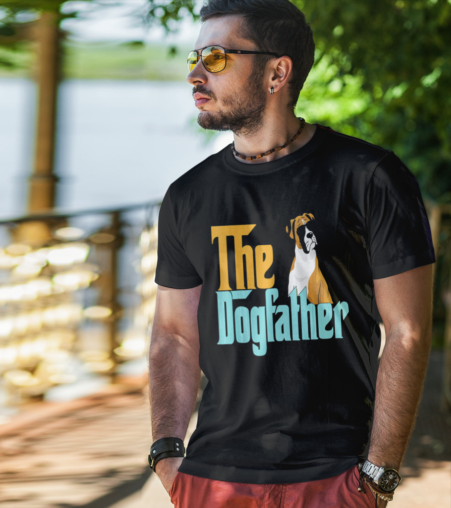 The Dogfather Boxer Vintage Funny T-Shirt