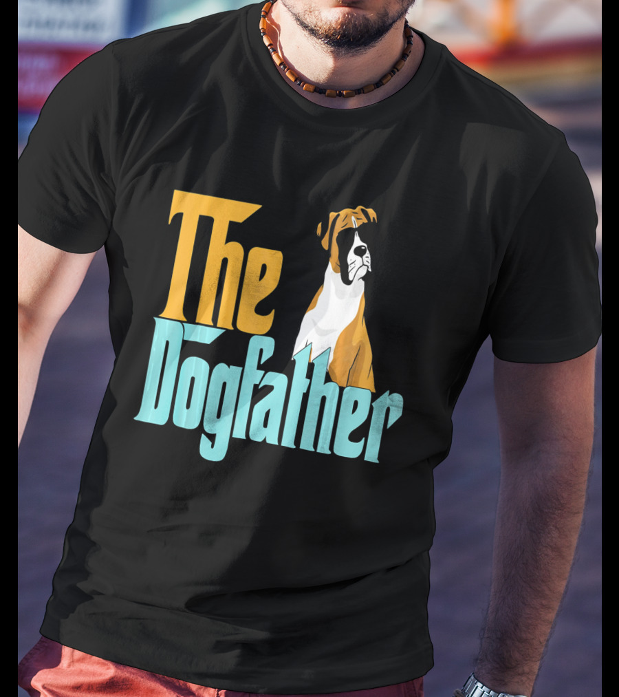 The Dogfather Boxer Vintage Funny T-Shirt