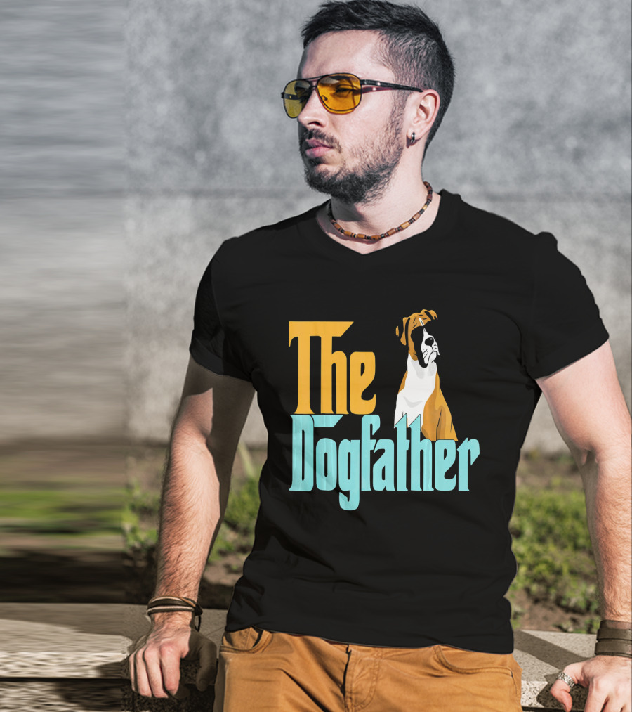 The Dogfather Boxer Vintage Funny T-Shirt
