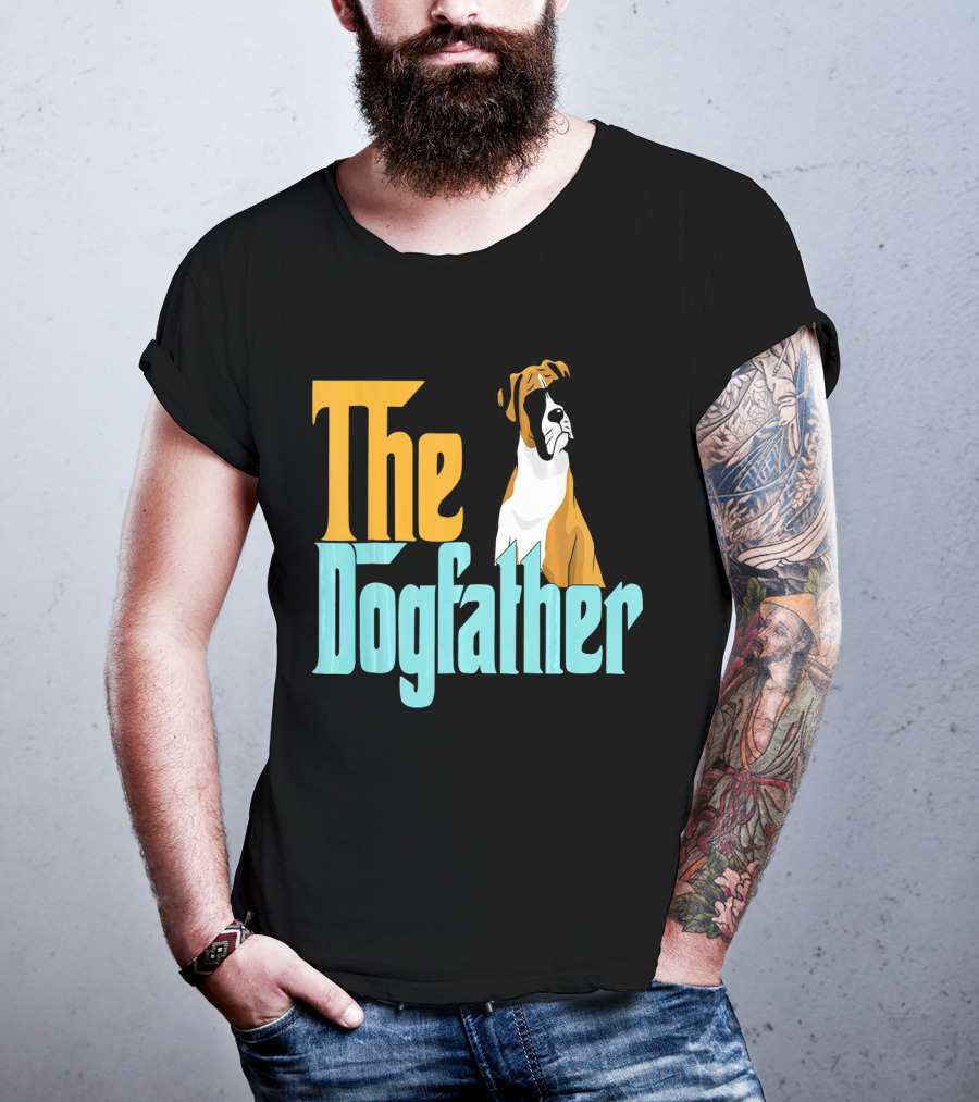 The Dogfather Boxer Vintage Funny T-Shirt