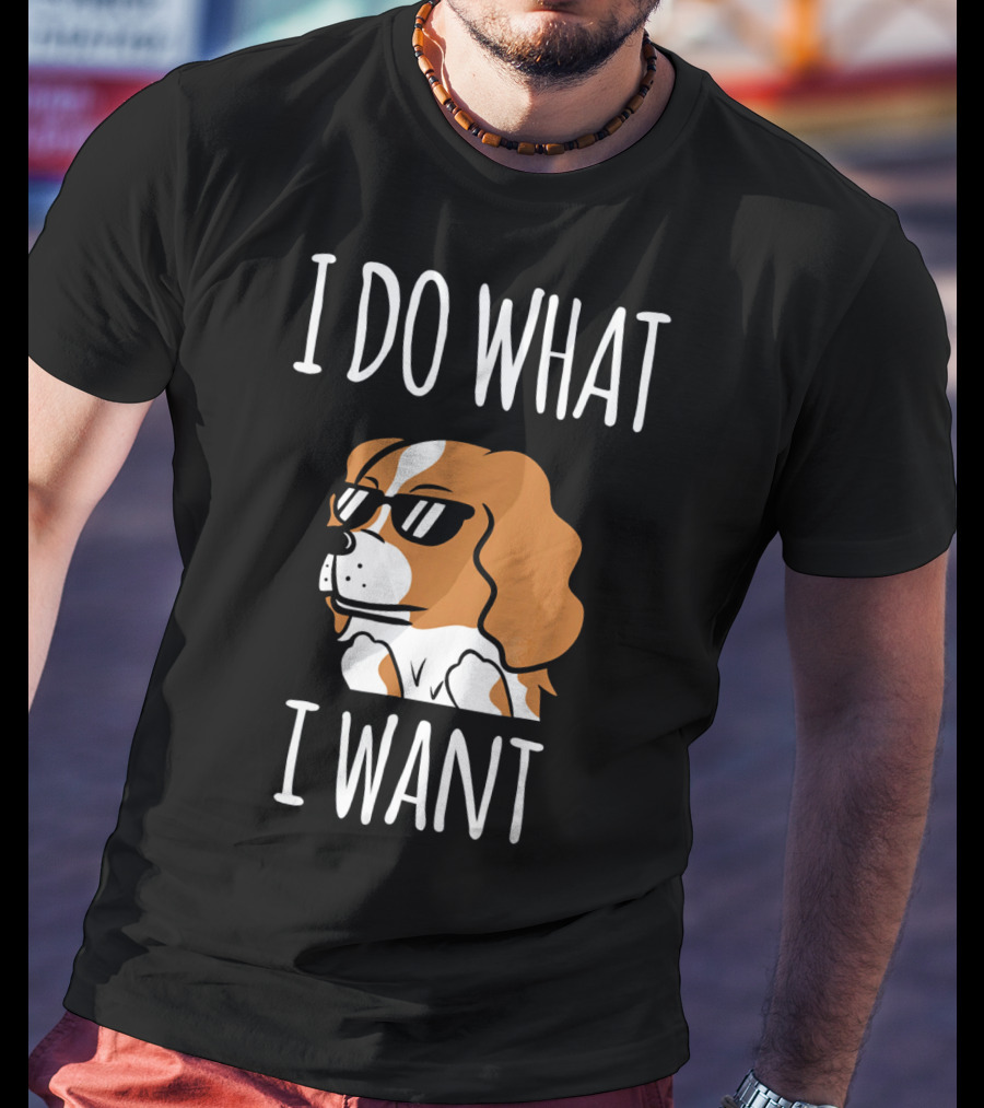 Cavalier King Charles Spaniel I Do What I Want Sunglasses T-Shirt