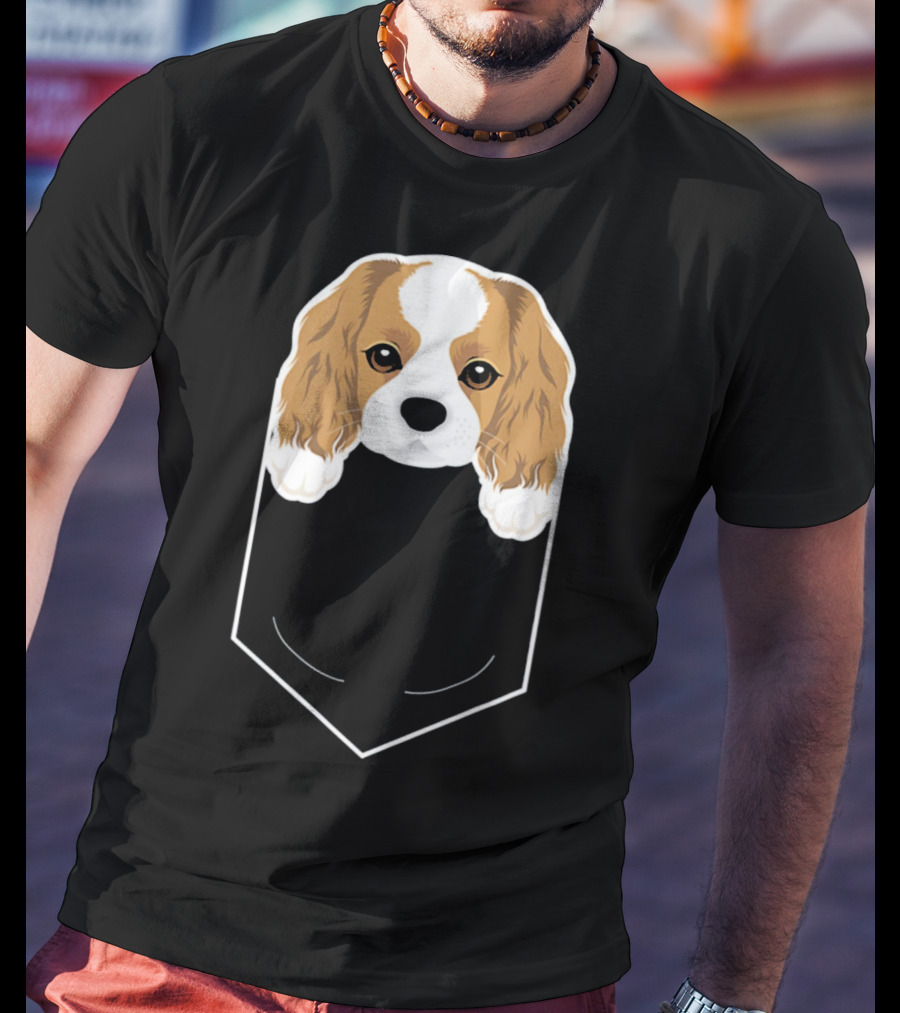 Cavalier King Charles Spaniel In My Pocket Cute Dog T-Shirt