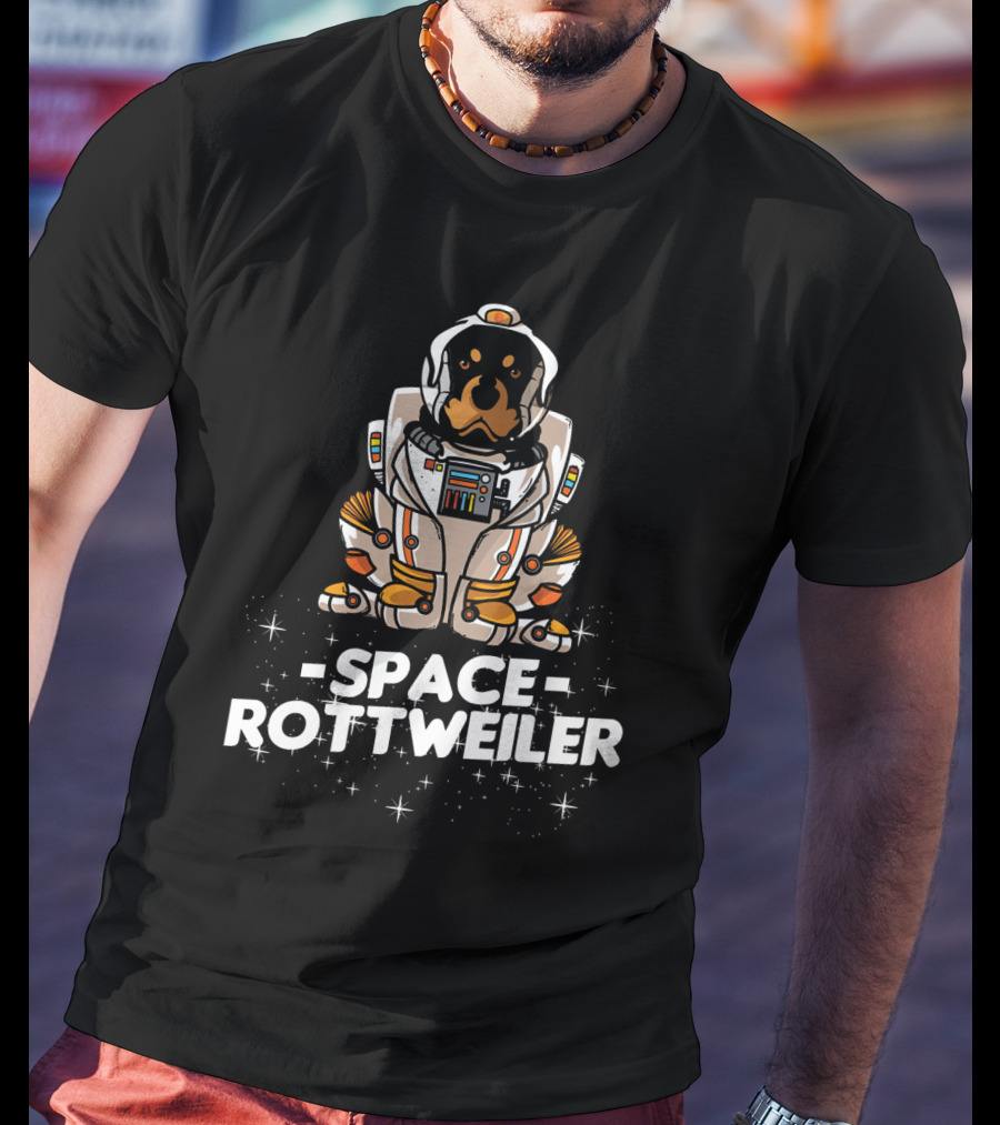 Space Rottweiler Astronaut Suit Christmas Dog T-Shirt