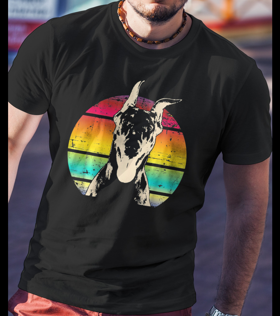 Retro Sunset Doberman Pinscher T-Shirt