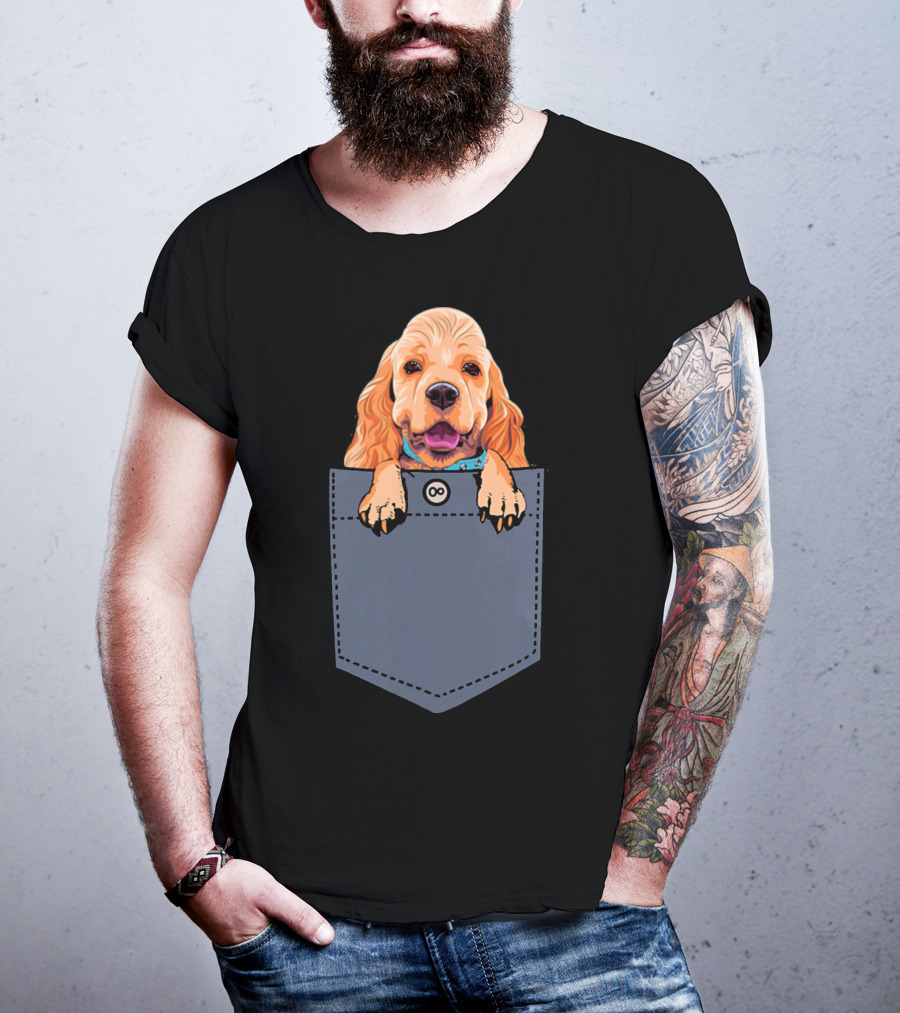 Cocker Spaniel Dog In Your Pocket Cute Canine Companion T-Shirt