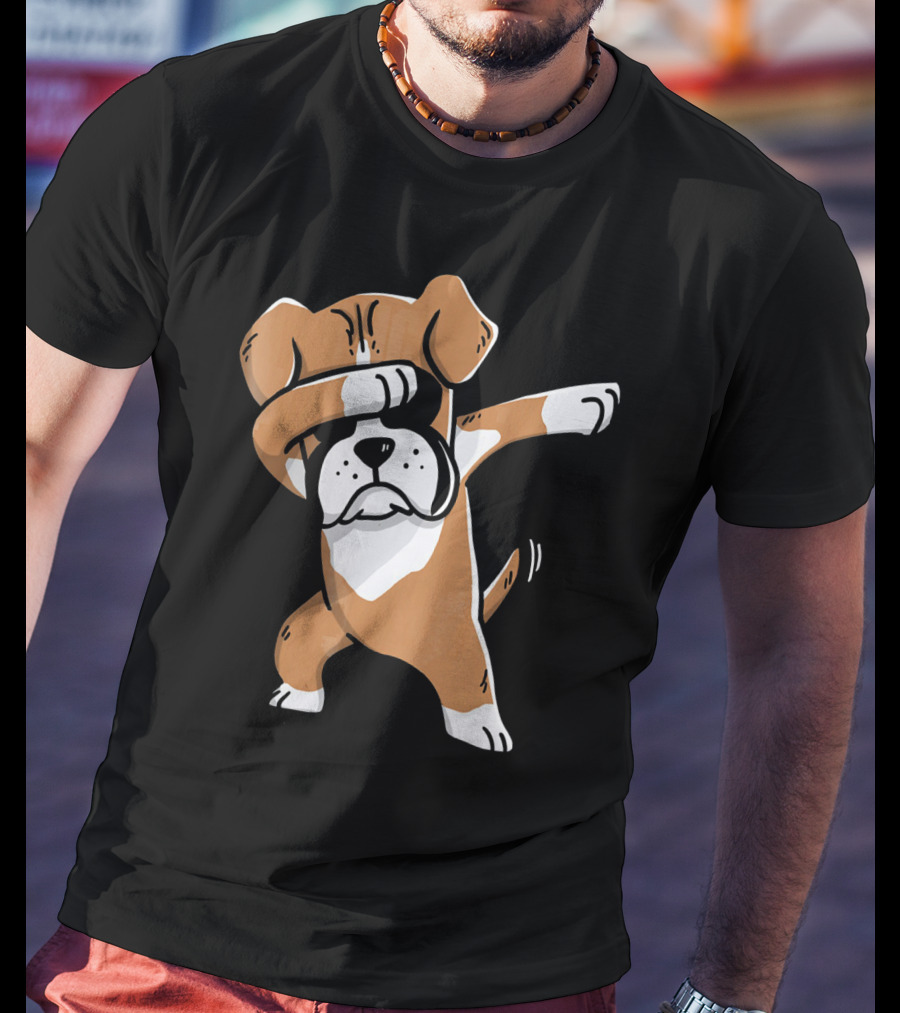 Dabbing Boxer Dog Kids Boxer Dog T-Shirt