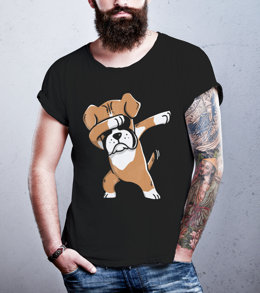 Dabbing Boxer Dog Kids Boxer Dog T-Shirt