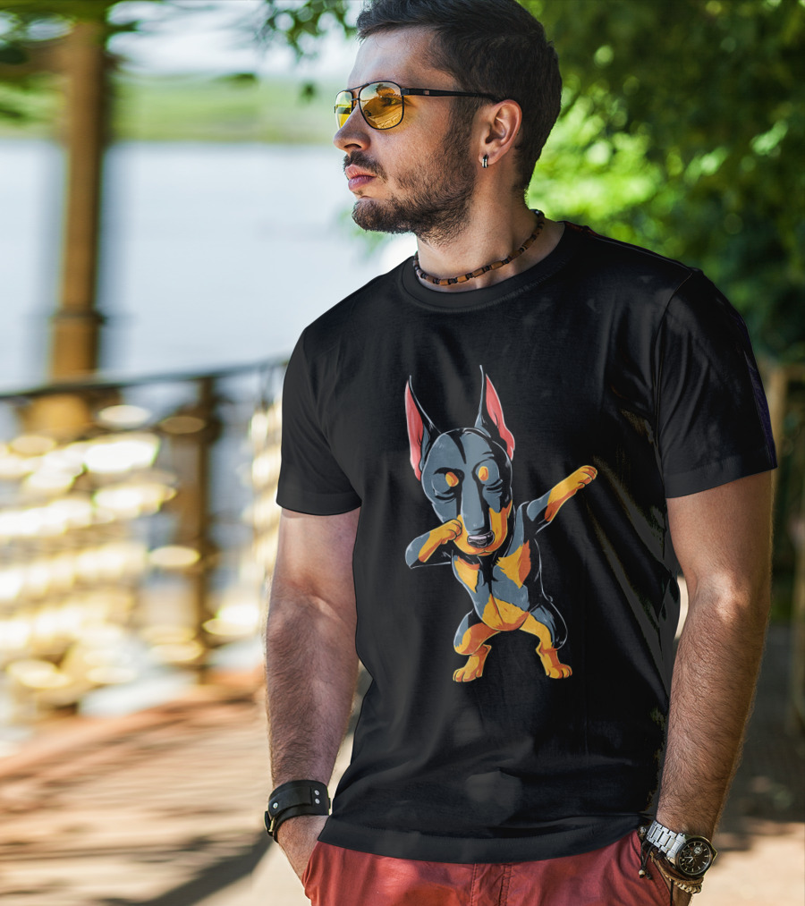 Kids Doberman Pinscher Dabbing Boys Dab T-Shirt