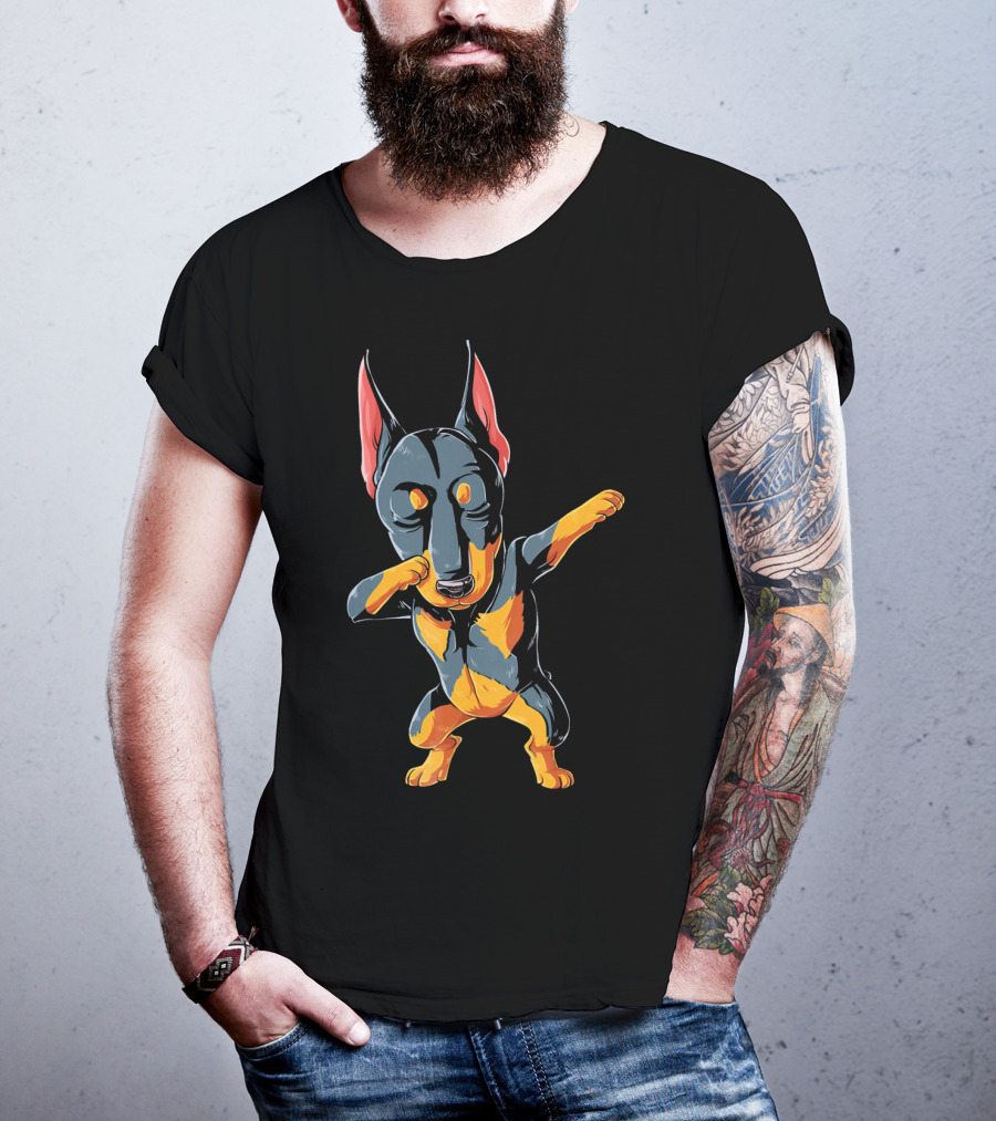 Kids Doberman Pinscher Dabbing Boys Dab T-Shirt