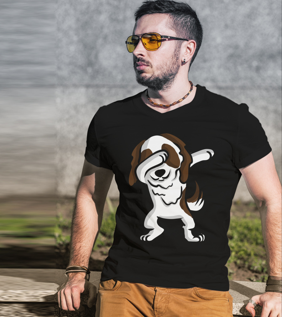 Dabbing Shih Tzu Dog Dab Pose Cartoon T-Shirt