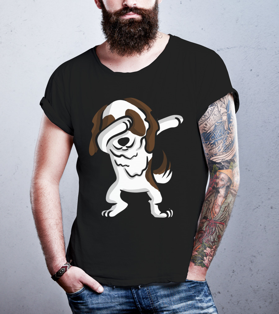 Dabbing Shih Tzu Dog Dab Pose Cartoon T-Shirt
