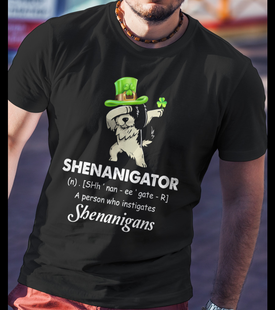 Shenanigator Dabbing Shih Tzu Definition Patricks T-Shirt