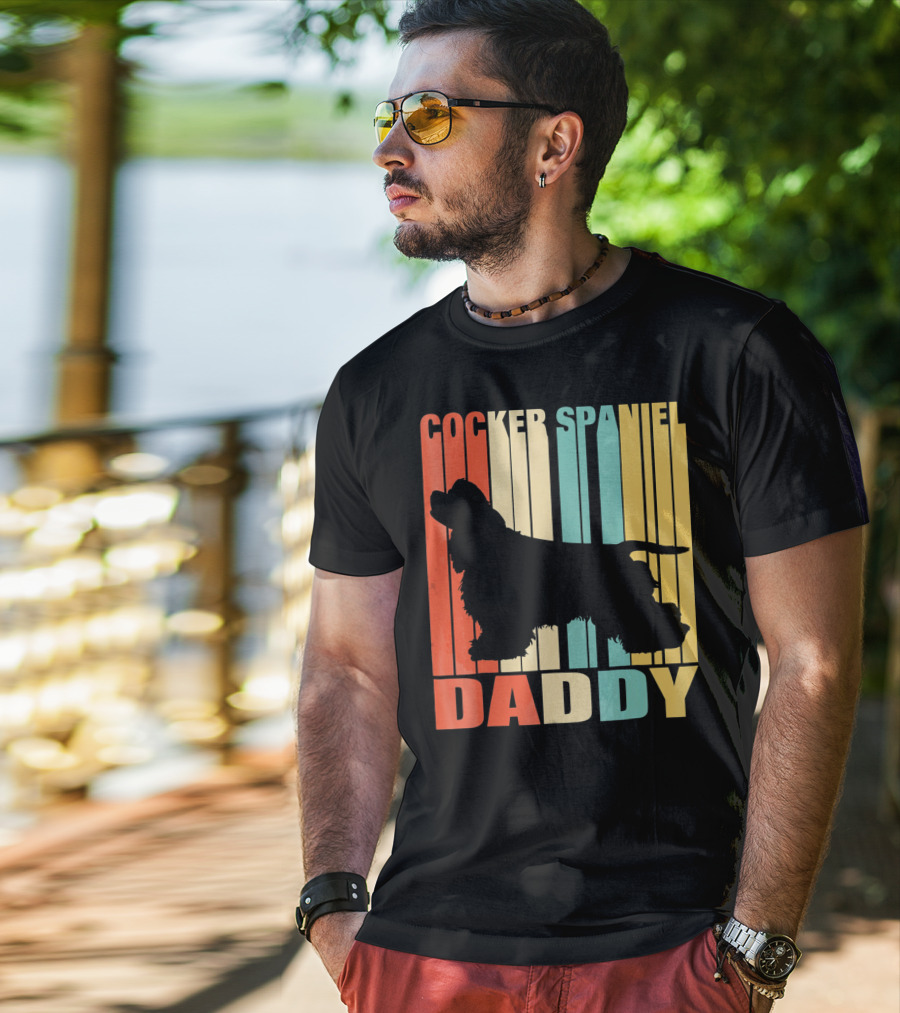 Cocker Spaniel Daddy Vintage T-Shirt