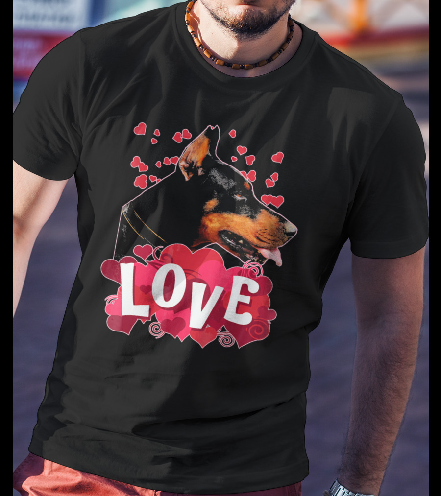LOVE Doberman Pincher Dog T-Shirt