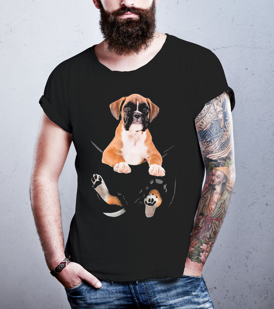 Dog In Your Punctured Pocket Boxer Lover Iconic Puppy T-Shirt