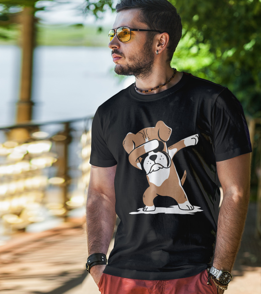 Funny Boxer Dog Dabbing T-Shirt