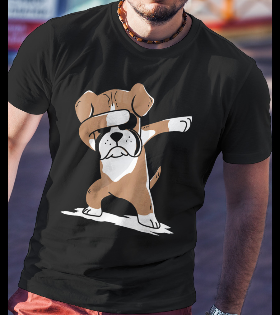 Funny Boxer Dog Dabbing T-Shirt