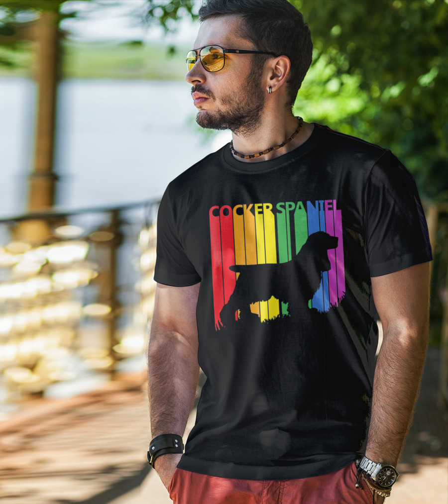 Cocker Spaniel Rainbow T-Shirt