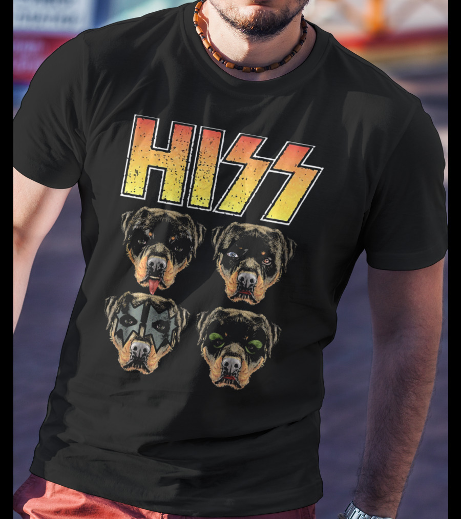Hiss Rottweiler Rott Rottie Rockin' Faces T-Shirt