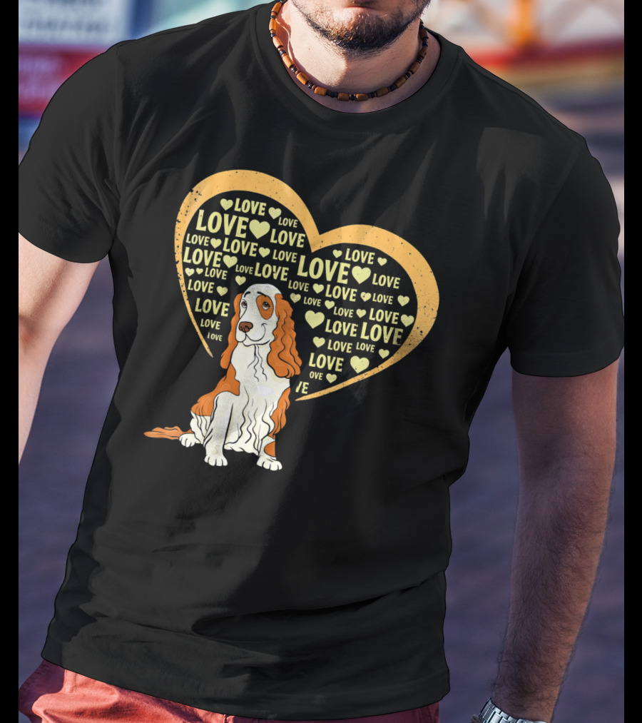 I Love Cocker Spaniel Dog Heart Love T-Shirt