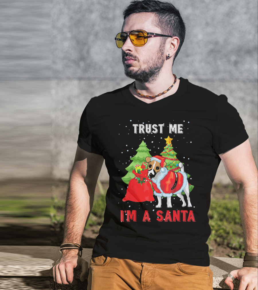 Trust Me I'm A Santa Jack Russell Dog Christmas Holiday T-Shirt