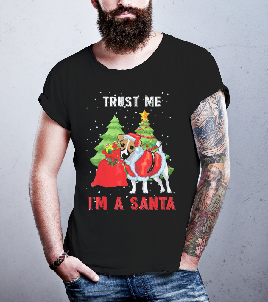 Trust Me I'm A Santa Jack Russell Dog Christmas Holiday T-Shirt