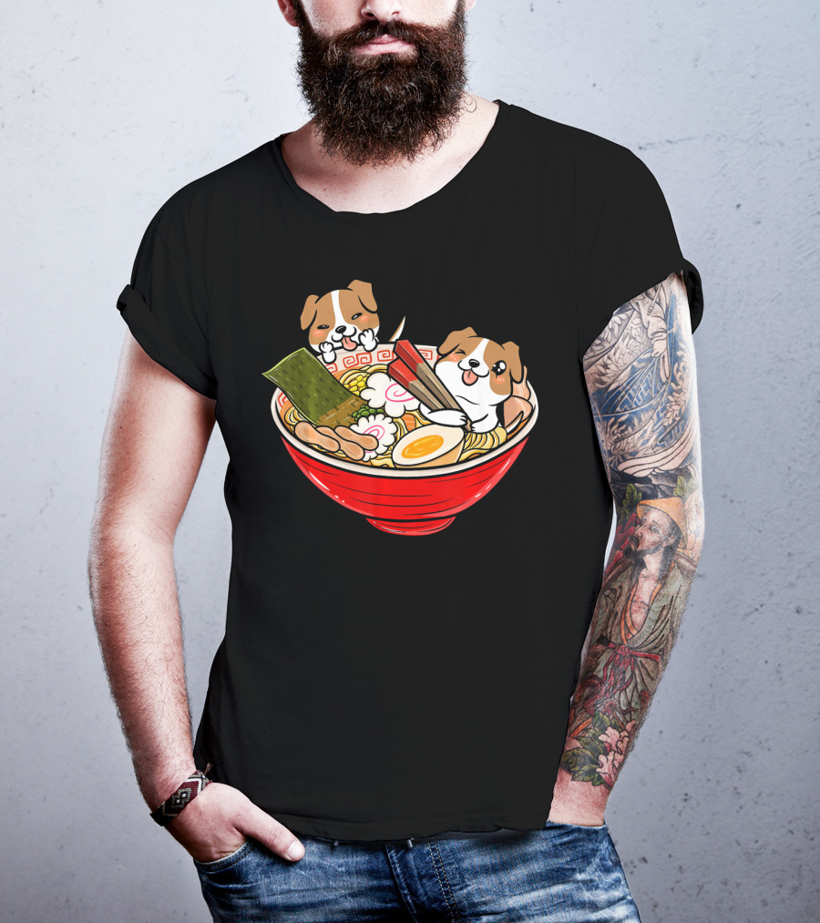 Jack Russell Terrier In Japanese Ramen Kawaii T-Shirt