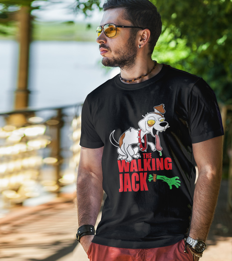 The Walking Jack Russell Terrier Zombie Hall T-Shirt