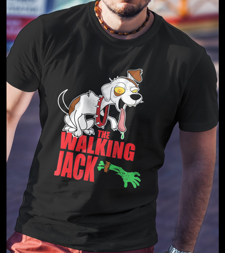 The Walking Jack Russell Terrier Zombie Hall T-Shirt