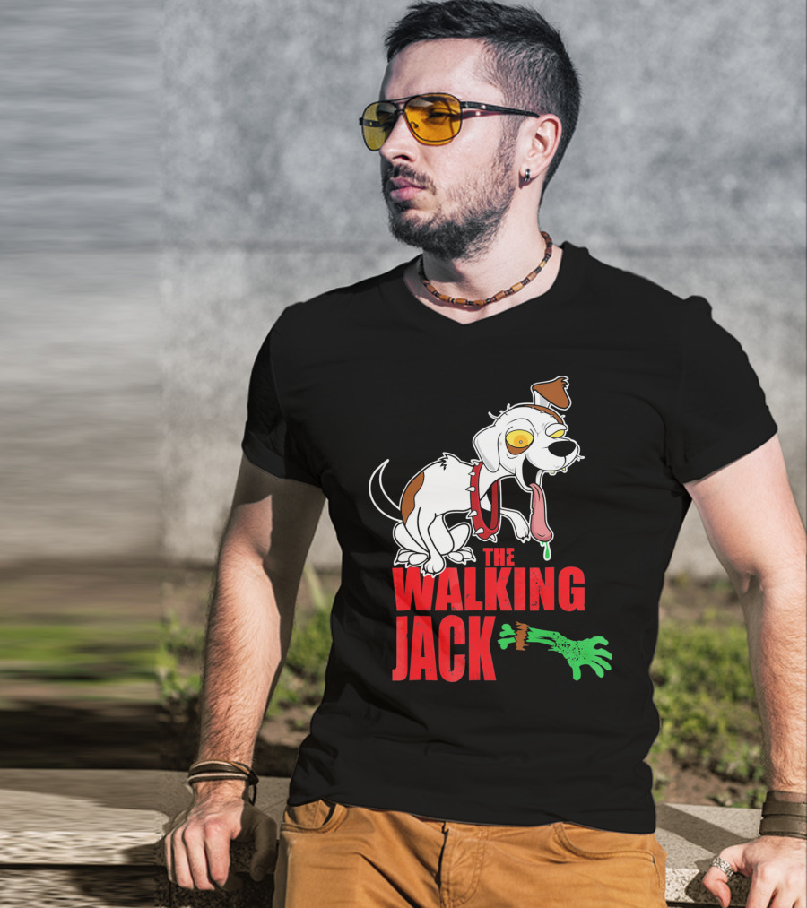 The Walking Jack Russell Terrier Zombie Hall T-Shirt