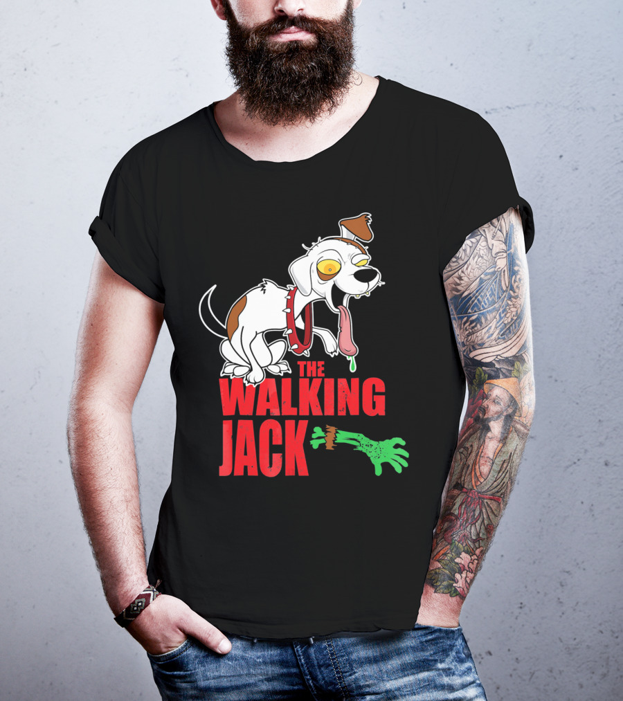 The Walking Jack Russell Terrier Zombie Hall T-Shirt