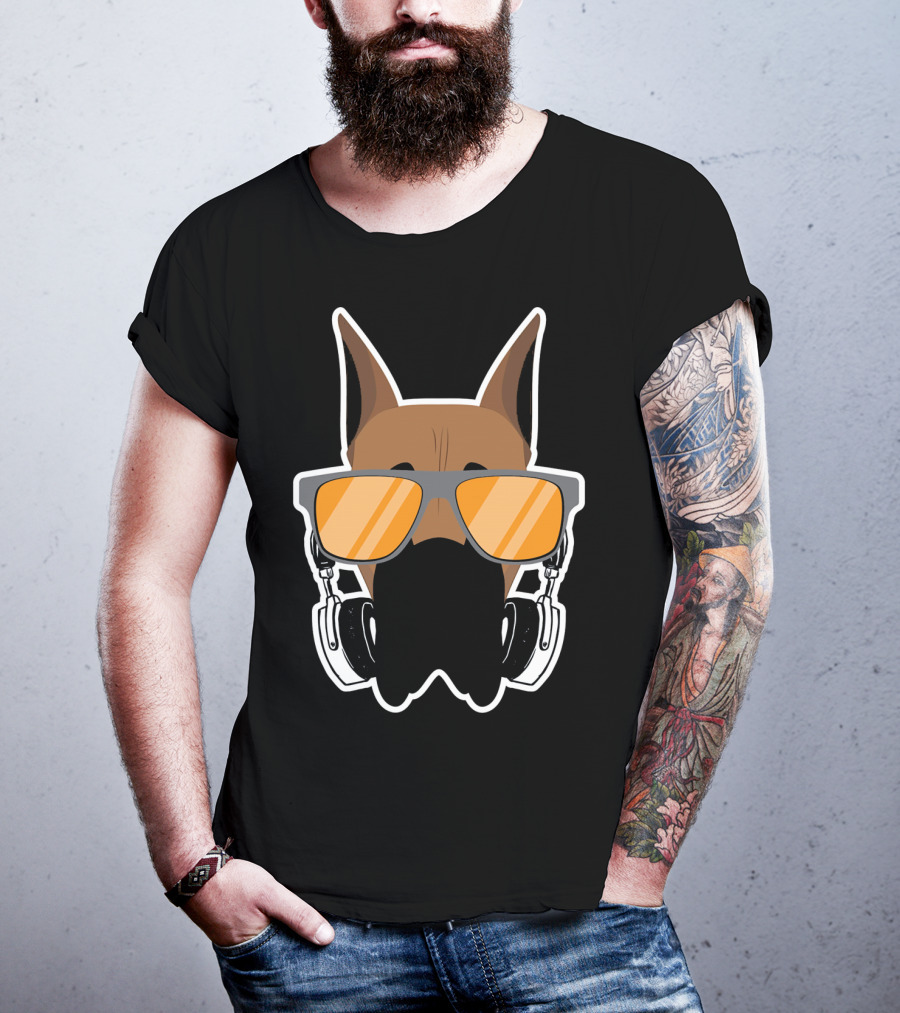 DJ Great Dane With Headphones And Sunglasses T-Shirt