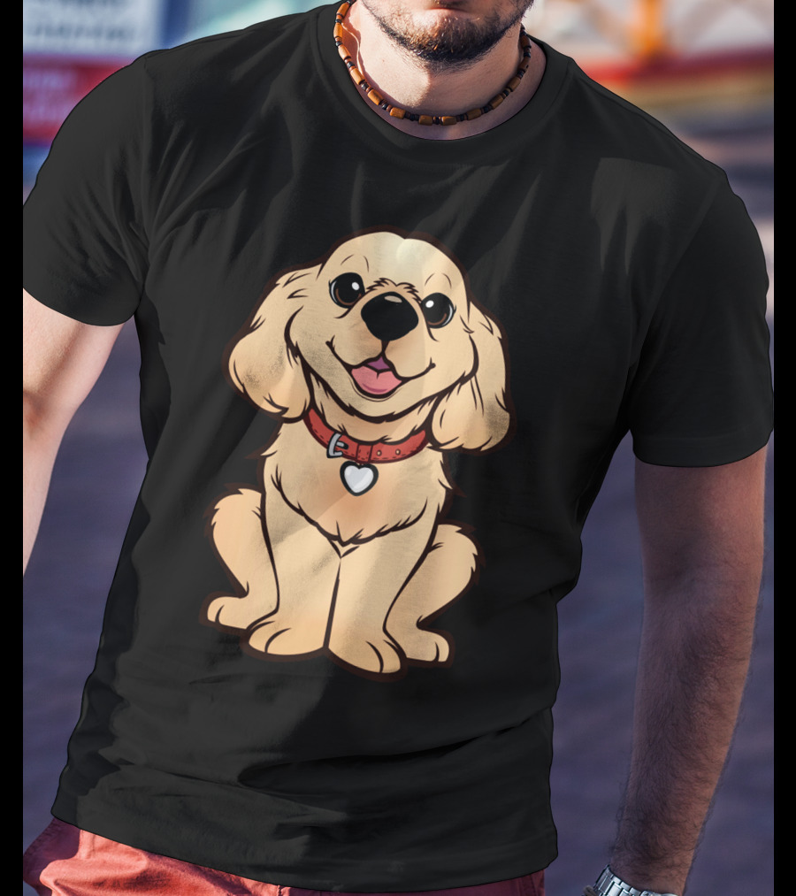 Cockapoo Retriever Cocker Dog Cartoon T-Shirt