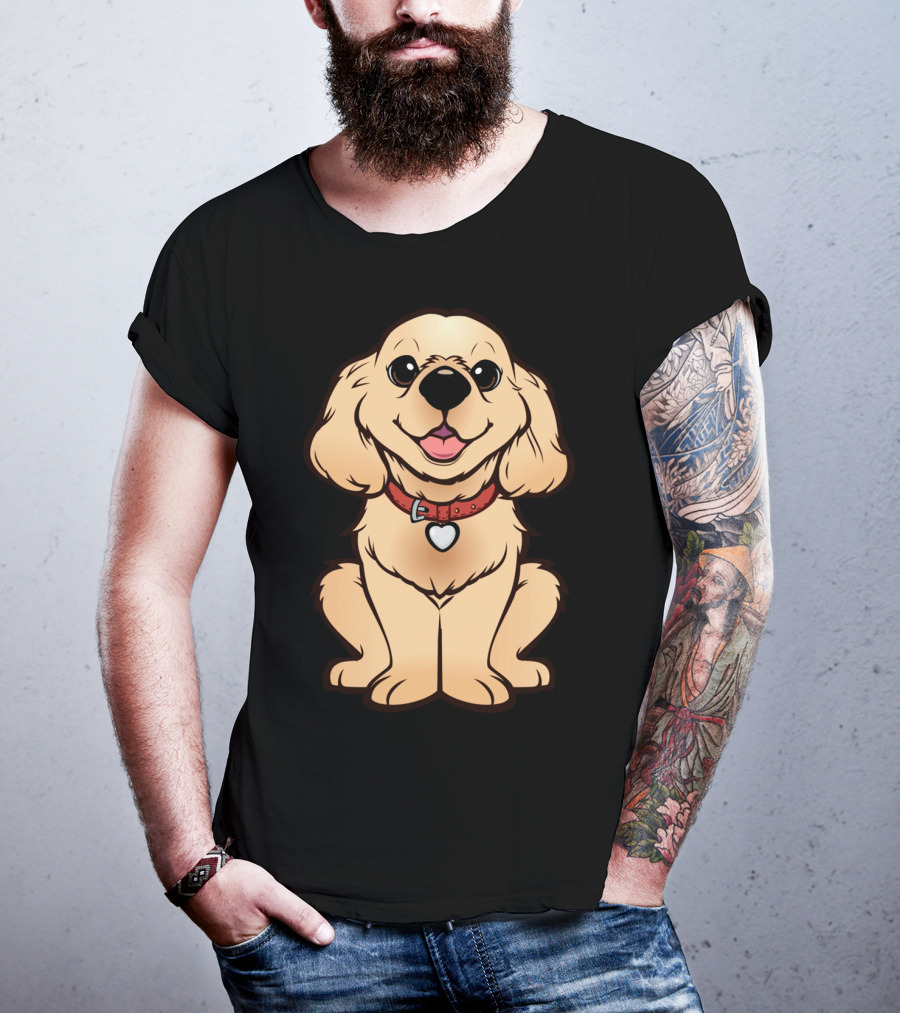 Cockapoo Retriever Cocker Dog Cartoon T-Shirt