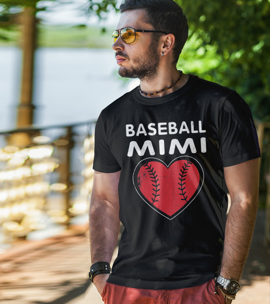 Baseball Mimi Heart Valentine T-Shirt