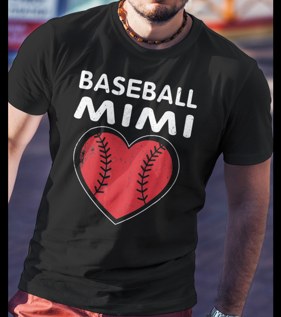 Baseball Mimi Heart Valentine T-Shirt
