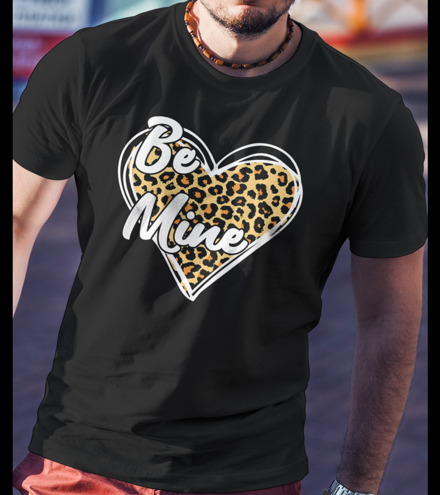 Be Mine Leopard Heart T-Shirt