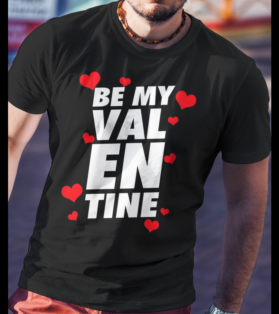 Be My Valentine Stylish Valentines Day Hearts T-Shirt