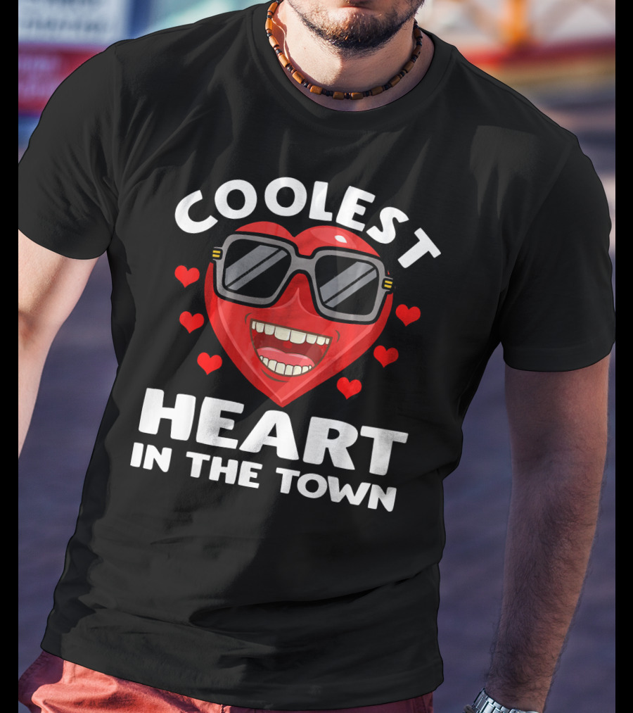 Coolest Heart In The Town Valentine's Boys T-Shirt