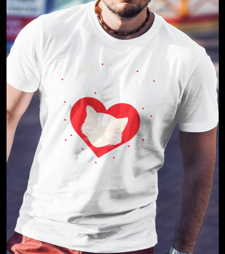 Happy Meowlentines Day Cat Heart Paws T-Shirt