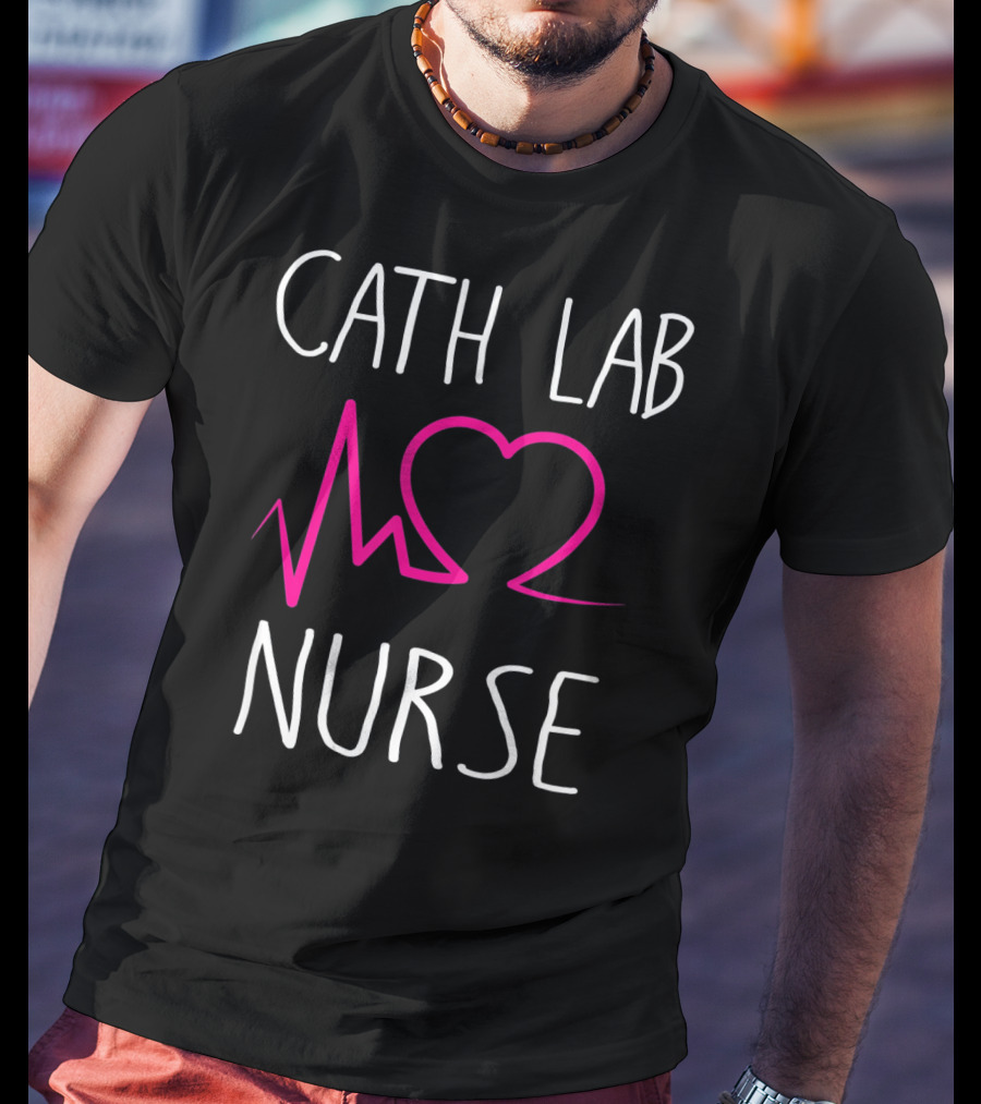 Cath Lab Nurse Heartbeat Love Pulse T-Shirt