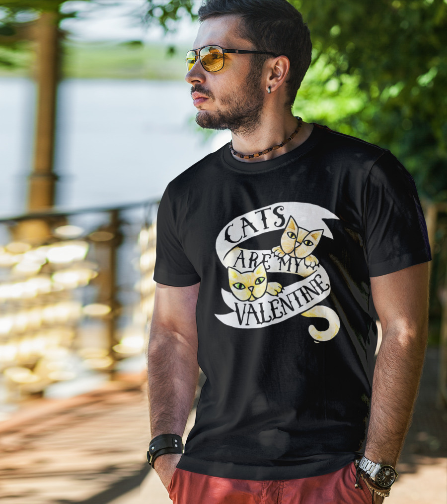 Cats Are My Valentine T-Shirt